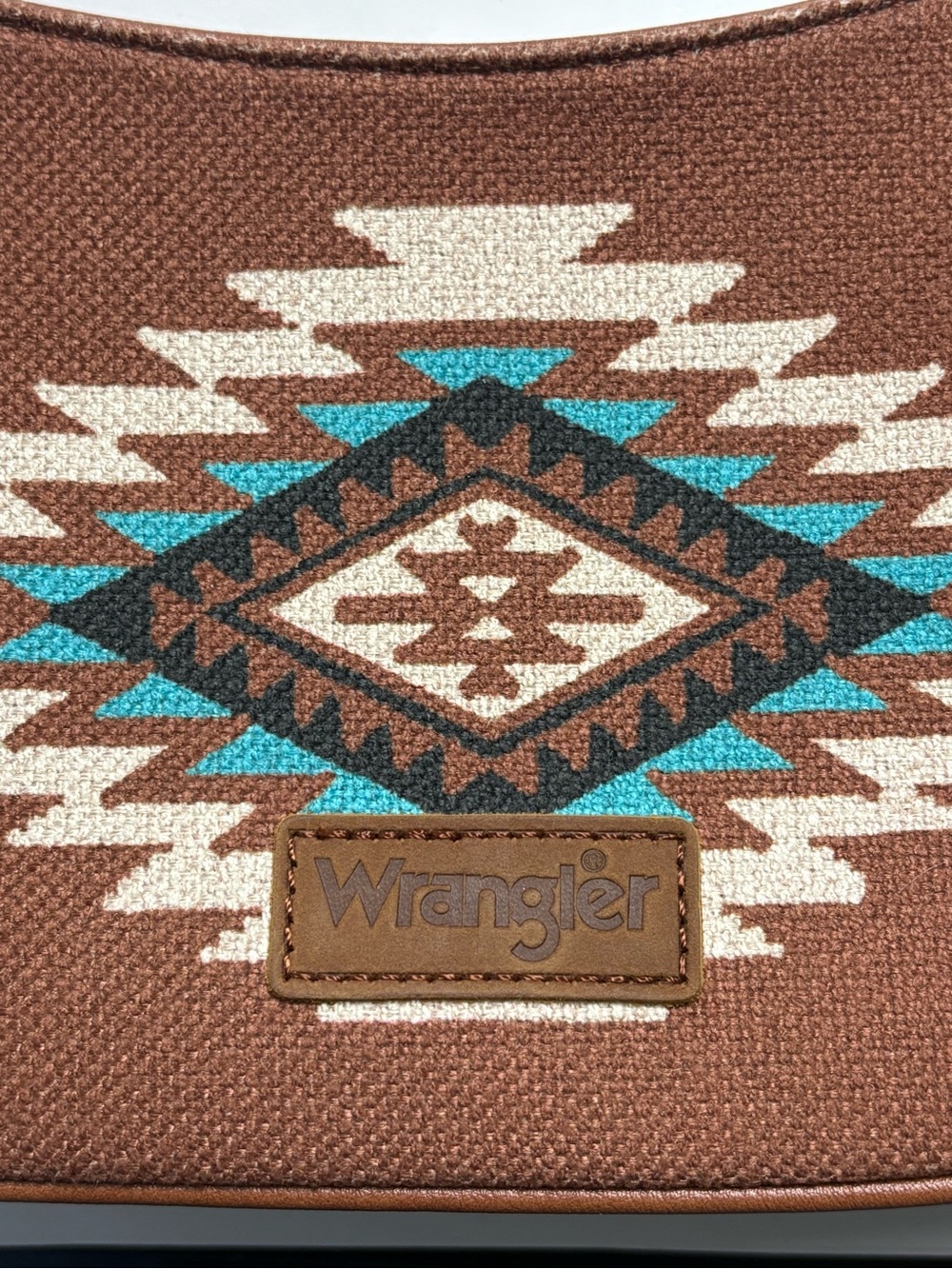 Wrangler Aztec Southwestern Crossbody Shoulder Bag Tan EUC Like New - Picture 4 of 13